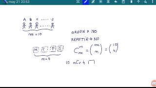 Combinaciones de m elementos tomados de n en n [upl. by Mcroberts261]