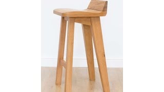 The Wave Contemporary Solid Oak Bar Stool [upl. by Robson]