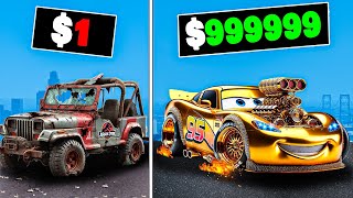 1 to 1000000 Movie Cars in GTA 5 [upl. by Binetta896]