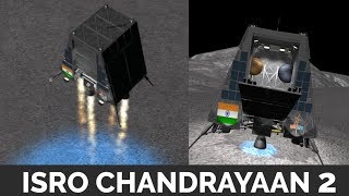 ISRO Chandrayaan 2  animation  landing  launch [upl. by Aikal631]