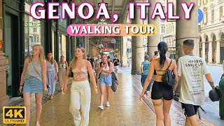 Amazing Genoa Italy Street Walk 🇮🇹  Walking Tour In 4k With Caption [upl. by Anyah]