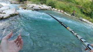 GIORNATA DI PESCA NEL TORRENTE CISMON FIERA DI PRIMIERO  PESCA AL TOCCO  TROTE FARIO [upl. by Yhtrod]