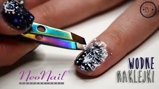 ♥ NAIL TUTORIAL ♥ Naklejki wodne NeoNail i hybryda Andromeda ♥ [upl. by Yuk512]