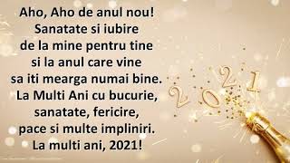 Aho Aho de anul nou La multi ani 2021  Felicitare muzicala cu urare de anul nou [upl. by Kearney]