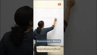 Monotonous meaning with examples… english education [upl. by Tiphane]