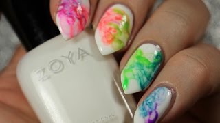 Neon Smoke Nails Tutorial [upl. by Kenward946]