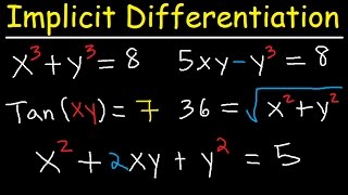 Implicit Differentiation Explained  Product Rule Quotient amp Chain Rule  Calculus [upl. by Ecnar]