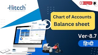 Chart of Accounts  Balance sheet  hitechbillsoft  Assets Liabilities  Hindi call6262989803 [upl. by Dhumma]