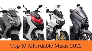 Top 10 Affordable Maxi Scooters in the Philippines 2022 [upl. by Nauwtna]