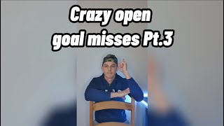 Crazy Open Goal Misses Pt3 shorts football var [upl. by Wilmar]