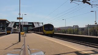 Luton Airport Parkway Railway Station including planespotting 190724 [upl. by Pevzner]