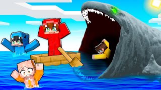 Sobreviviendo al Monstruo Marino GIGANTE en Minecraft [upl. by Nwadrebma894]