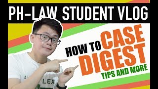 HOW TO CASE DIGEST  LAW SCHOOL PHILIPPINES [upl. by Sophia787]