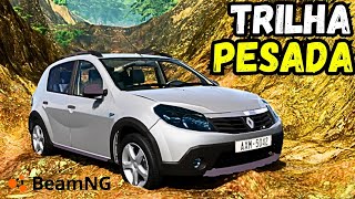 SANDERO STEPWAY TENTANDO SUBIR TRILHA DE LAMA  BeamNGdrive [upl. by Jari]