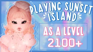 Playing Sunset Island As A level 2100  Royale High [upl. by Noived]