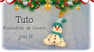 Calendrier de lavent  Jour 16 bonhomme de neige FIMO [upl. by Saffier72]