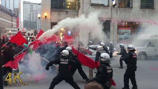 Montréal Manif du 1er mai 2018 vire au vinaigre  May Day march turns sour 512018 [upl. by Allerie]