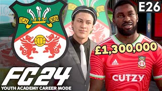 MASSIVE DEADLINE DAY SIGNINGS  FC 24 YOUTH ACADEMY CAREER MODE EP26  WREXHAM [upl. by Yelsnia]