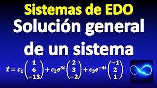 09 Solución general de un sistema de ecuaciones diferenciales [upl. by Herries]