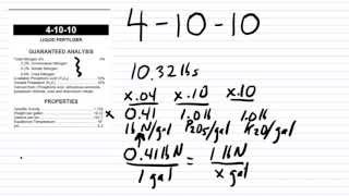 Basic Liquid Fertilizer Label Calculations [upl. by Ecylla]