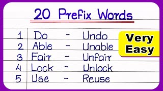 20 Prefix words  Prefix words in English  Prefix words  Suffix and Prefix Words prefix [upl. by Amena582]