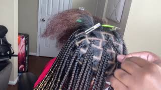 3 METHODS TO START KNOTLESS BOX BRAIDS 🙌🏾 [upl. by Arleta]