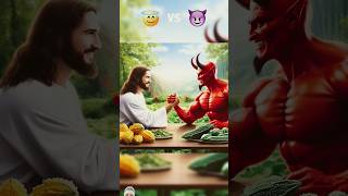 Can Jesus defeat the Demon in this epic challenge Watch till End jesus devil edit christian [upl. by Avirt]