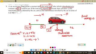 equation of motion question no 9 solution [upl. by Asiral]