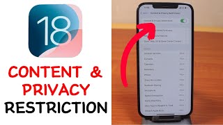 How to Enable or Disable Privacy and Content Restrictions on iPhone on iOS 18 [upl. by Sansen]