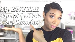 My Hair Care Routine 2016  Short Relaxed Hair [upl. by Htebirol]