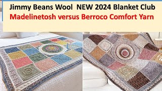 Jimmy Beans Wool Blanket Club Madelinetosh versus Berroco Comfort Yarn [upl. by Casavant979]