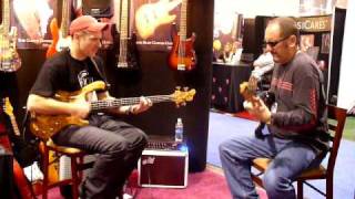 wojtek pilichowski With Joe Iaquinto at The NAMM Show 2010 [upl. by Yehudi80]