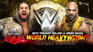 Jinder Mahal vs Seth Rollins  World Heavyweight Championship Match  WWE Raw Prediction by wwe2k23 [upl. by Isahella794]