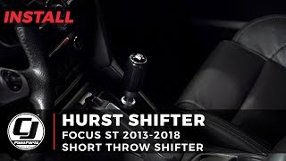 20132018 Focus ST Install Hurst Billet Plus Adjustable Short Throw Shifter with a Shift Knob [upl. by Atiuqiram]