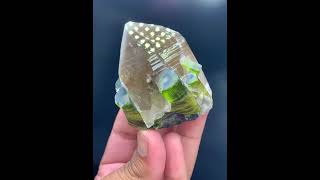 Bicolor Tourmaline Crystals on SMoky Quartz [upl. by Oconnor173]