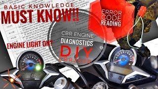 Cbr250r Diagnostics  read out and solve sensor problems Part 1 [upl. by Ynnus547]