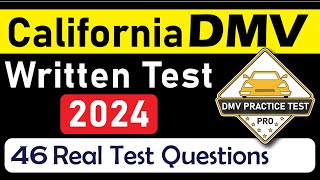 CA DMV Real Test Questions 2024  California DMV Written Test 2024  California DMV Permit Test 2024 [upl. by Rebeka713]