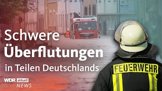 Unwetter in Deutschland Starkregen Überschwemmungen und Gewitter  Aktuelle Stunde [upl. by Oicnedif]