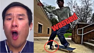 Insanely painful skateboard fails on TikTok [upl. by Dougie]