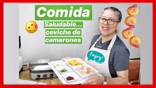 CEVICHE DE CAMARONES CON TAJADAS DE PLATANO VERDE ceviche camarones mariscos [upl. by Shiri]