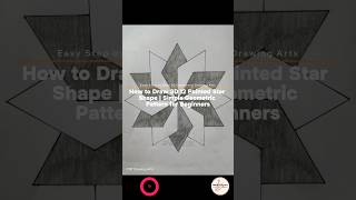 How to Draw 12Pointed Geometric Star Shape  3D Easy Geometric Art for Beginners  Simple Polygon [upl. by Sitrik614]