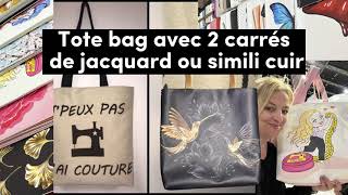 Coudre un sac avec 2 carrés de simili cuir ou jacquard  Tuto Couture [upl. by Daffy]