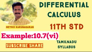 11th Std Maths Example 107vi Differentiate with respect to x y cosx x³ [upl. by Amikehs]