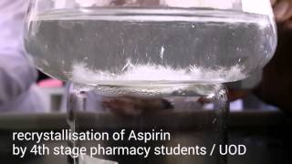 Recrystallization of Aspirin  Amazing Crystals formed ever [upl. by Bonnibelle]