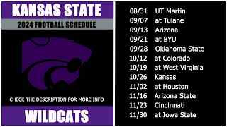 2024 Kansas State Wildcats Football Schedule [upl. by Andree]