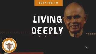 Living Deeply  Dharma Talk by Thich Nhat Hanh  Barcelona Educators Retreat 20140510 [upl. by Hiroko]