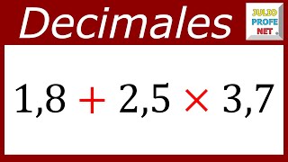 OPERACIONES COMBINADAS CON DECIMALES  Ejercicio 1 [upl. by Rashidi782]