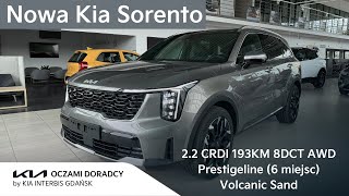 Nowa Kia Sorento 22 CRDI 193KM 8DCT AWD Prestigeline 6 miejsc  MIRRORPANORAMA  VOLCANIC SAND [upl. by Noirad496]