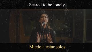 Martin Garrix amp Dua Lipa  Scared To Be Lonely Acoustic LYRIC VIDEO  Traducido a Español [upl. by Gladwin]