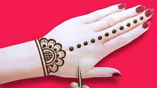 latest beautiful back hand Arabic mehndi designgol tikki mehndi designतीज त्यौहार मेहंदी डिजाइन [upl. by Harlie]